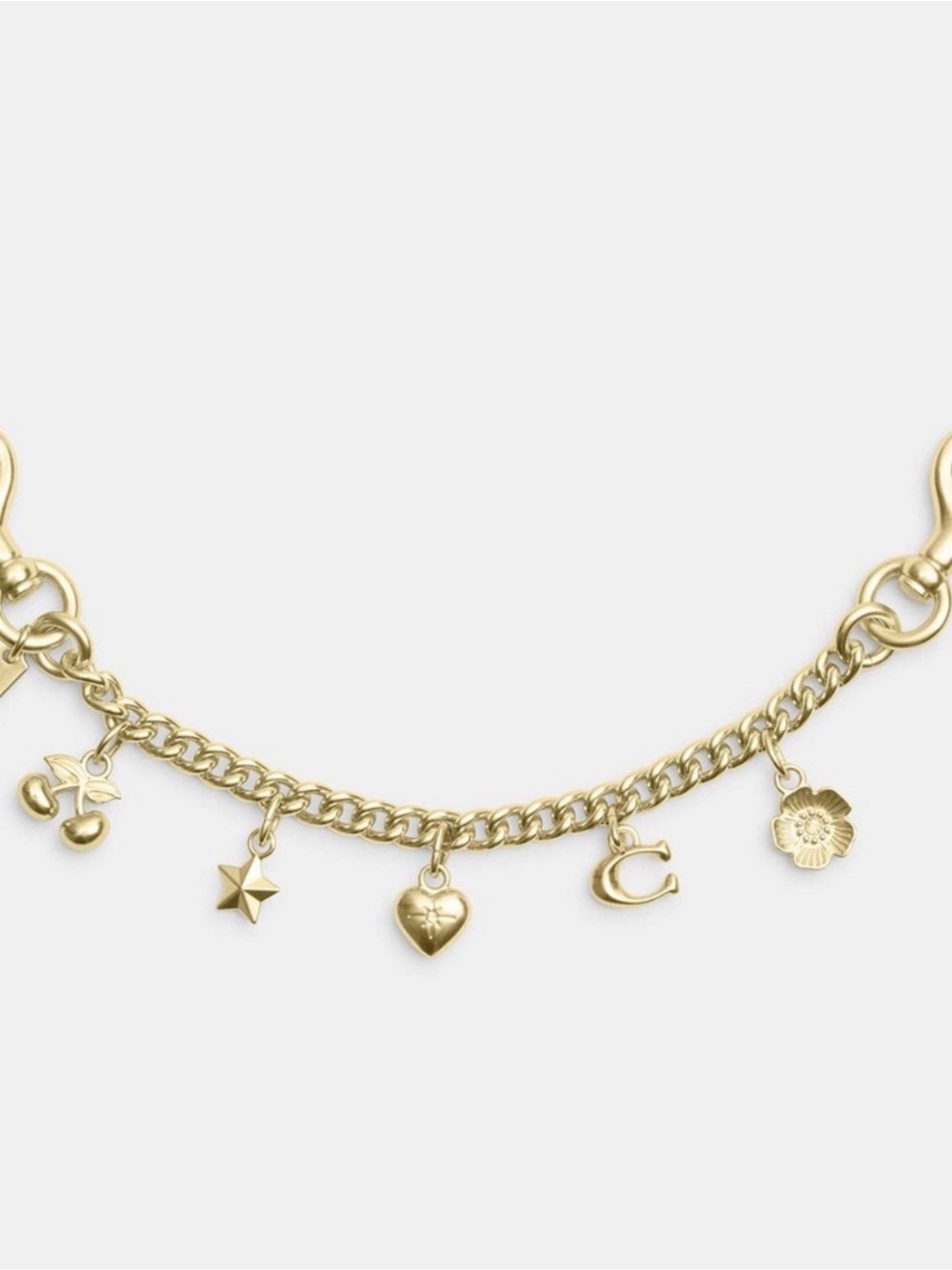 Coach Gold Swagger Chain with Charms